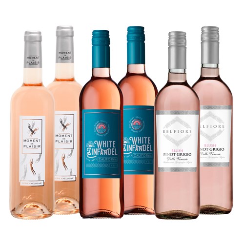 Summer Drinking Rose Wine Collection Case of 6 - Top-Rated
